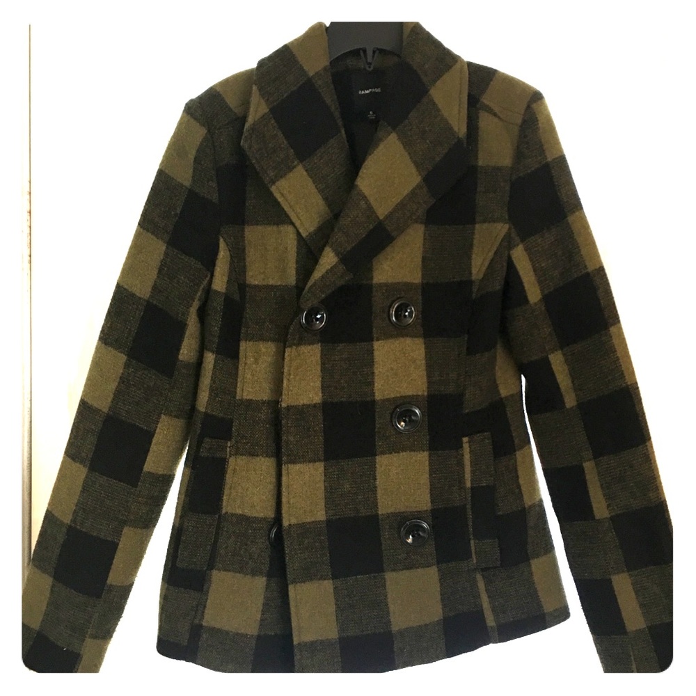 ••SOLD••Rampage Plaid Pea Coat
